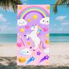 1pc Unicorn-Themed Jumbo Microfiber Beach Blanket & Bath Towel Suitable for Travel, Pool, Yoga, Camping - Rectangular Magical
