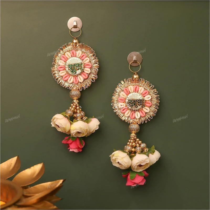 

Подвески на дверь для украшения дома, Ручная работа Шубх Лабх Сон/Сун/Шун/Шун, Теги для пуджи, Таблички на дверь, 1 пара