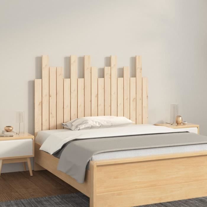 VidaXL Tête de lit murale 108x3x80 cm Bois massif de pin 824773