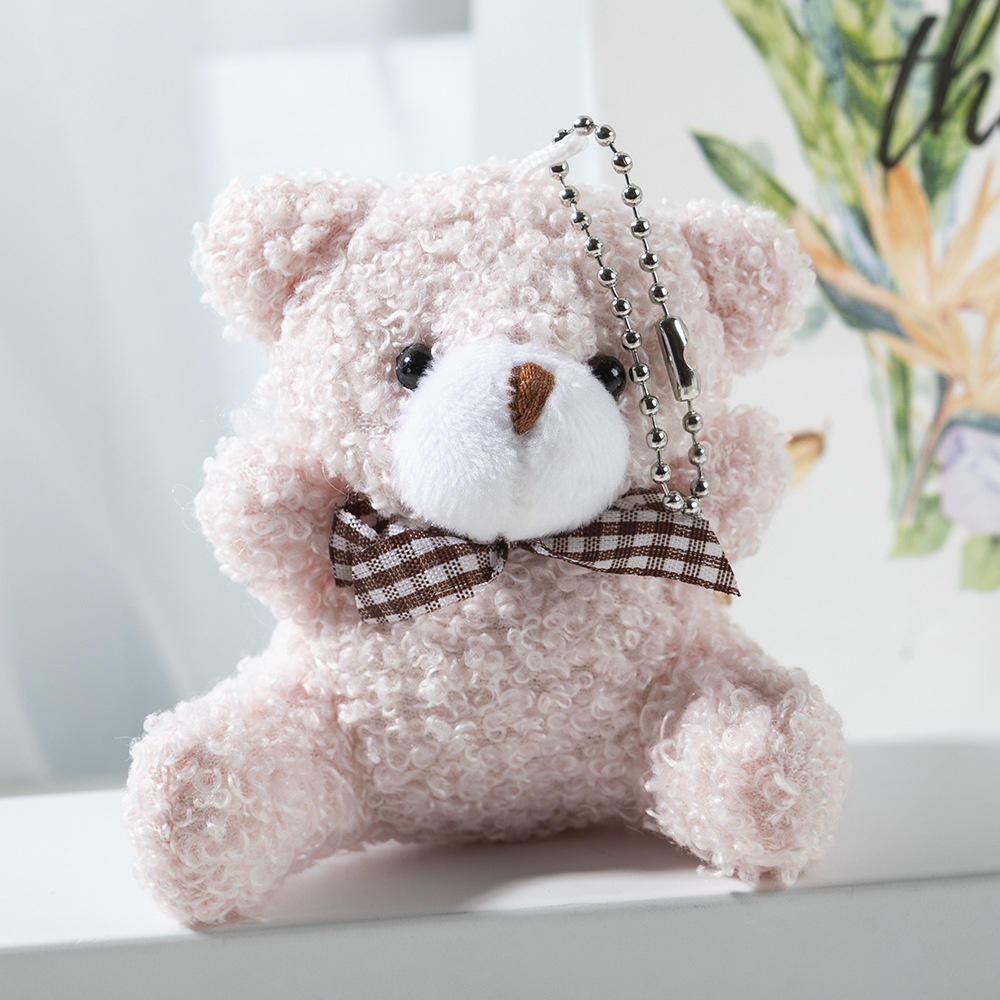 Multicolor Sheep Keychain Ring Plush Alpaca Dolls Key Chain Charm Cute Ring On Bag Car Key Pendant Women Jewelry Accessories
