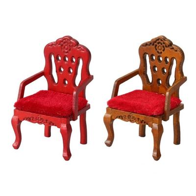 Doll House Chair Model Realistic Armchair Dollhouses Chair Realistic Play Chair Realistic 1:12 Model Toy