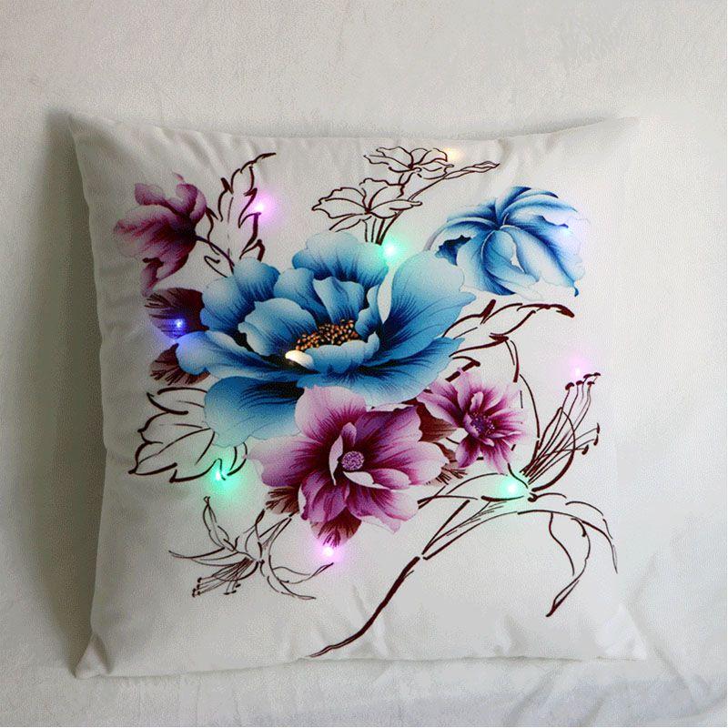 Luxurious Velvet Led Lighting Pillowcase For Creative Home Decoration And Cozy Sofa Use