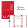 Year of the Horse Tri-fold A4 Honor Certificate - National Trend Style for Outstanding Employee Recognition