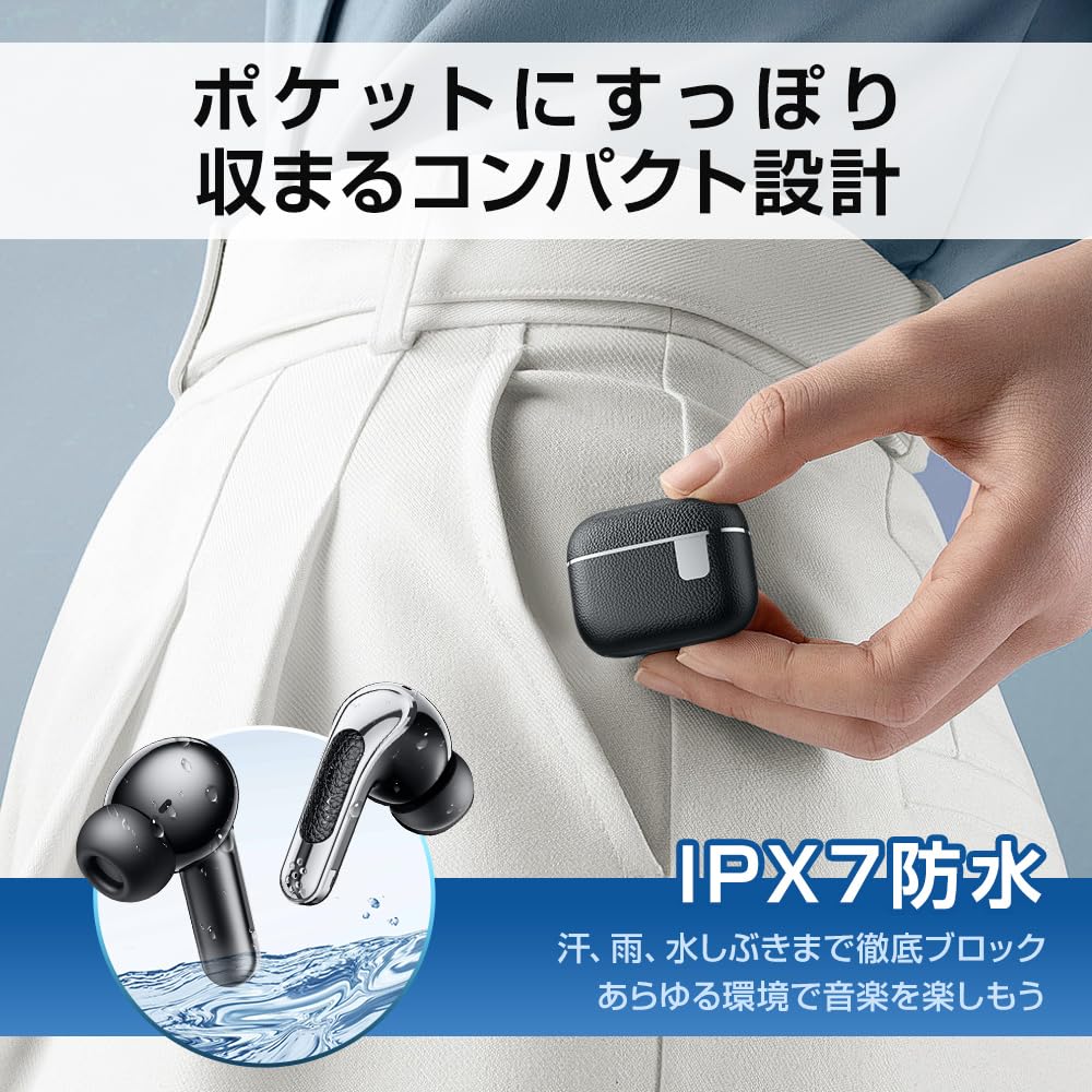 Wireless Earbuds for 2025 Immersive Sound Quality Bluetooth Noise 60H iPhone Deep Low Integrated Left and Right Headphones with Instant Fast
