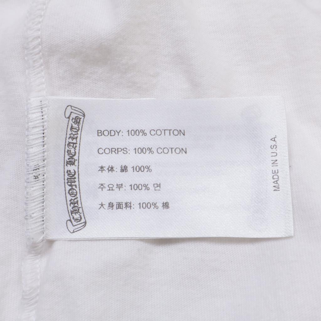 CHROME HEARTS Camiseta de Manga Comprida Exclusiva de Los Angeles com Estampa Vine Tager tops XXL brancaUsada