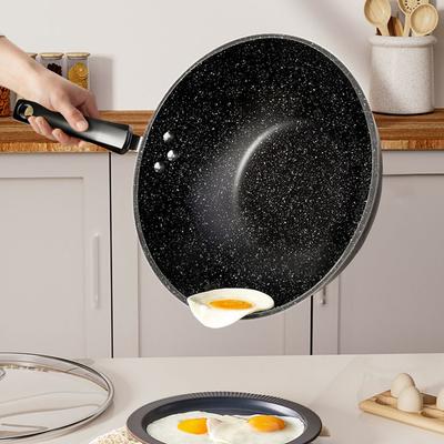 Piedra Medicinal Wok Multifuncional Sartén Plana Universal Sartén para Cocinar para Cocina de Inducción Estufa de Gas