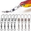 100 Pcs Stainless Steel Fishing Barrels Swivels Fishing Barrels Line Connector Accessory for Saltwater Freshwater