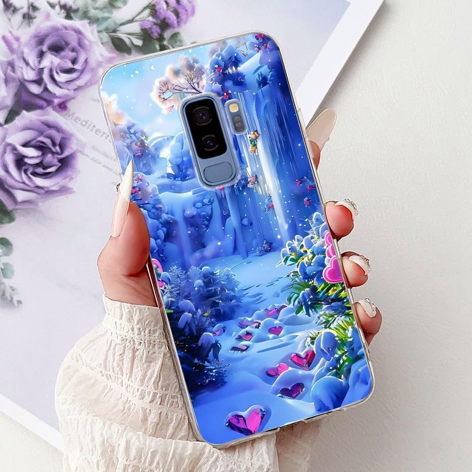 For Samsung Galaxy S9 Case SM-G960F Cute Cat Painted Cover Soft Slim Phone Case For Samsung S9 Plus S 9 Galaxy S9+ SM-G965F Bags