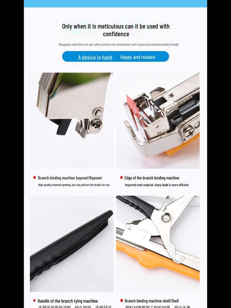 Nový přeshraniční přístroj na vyvazování větví melounů, hroznů a okurek pro sadaře - Pohodlný artefakt pro vyvazování vinné révy.