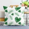 Fashion Tropical Green Plant Pillowcases Natural Style Decorative Pillowcases For Office Bedroom And Sofa