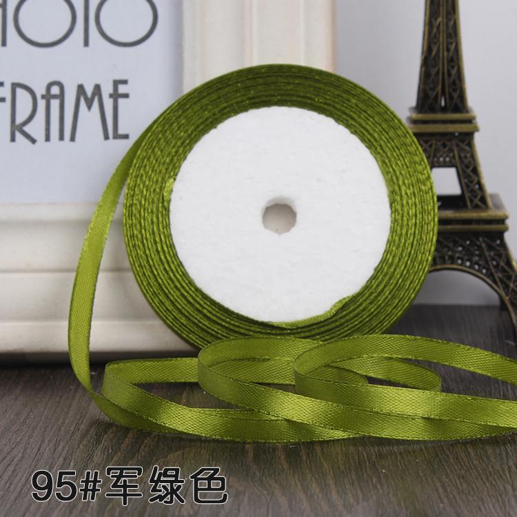 22 Meters (25 Yards) Silk Satin Ribbon 1/4" (6mm) Party Home Wedding Decoration Gift Wrapping Christmas New Year DIY Material