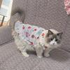 Summer Breathable Pet Clothes Flower Cherry Ice Cream Print Sleeveless Vest Pet Princess Skirt for Small Medium Girls Dogs Cats