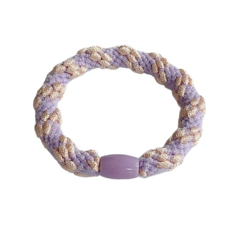 Women’s Cute Candy Color Elastic Braided Hair Ties with Leather Covers