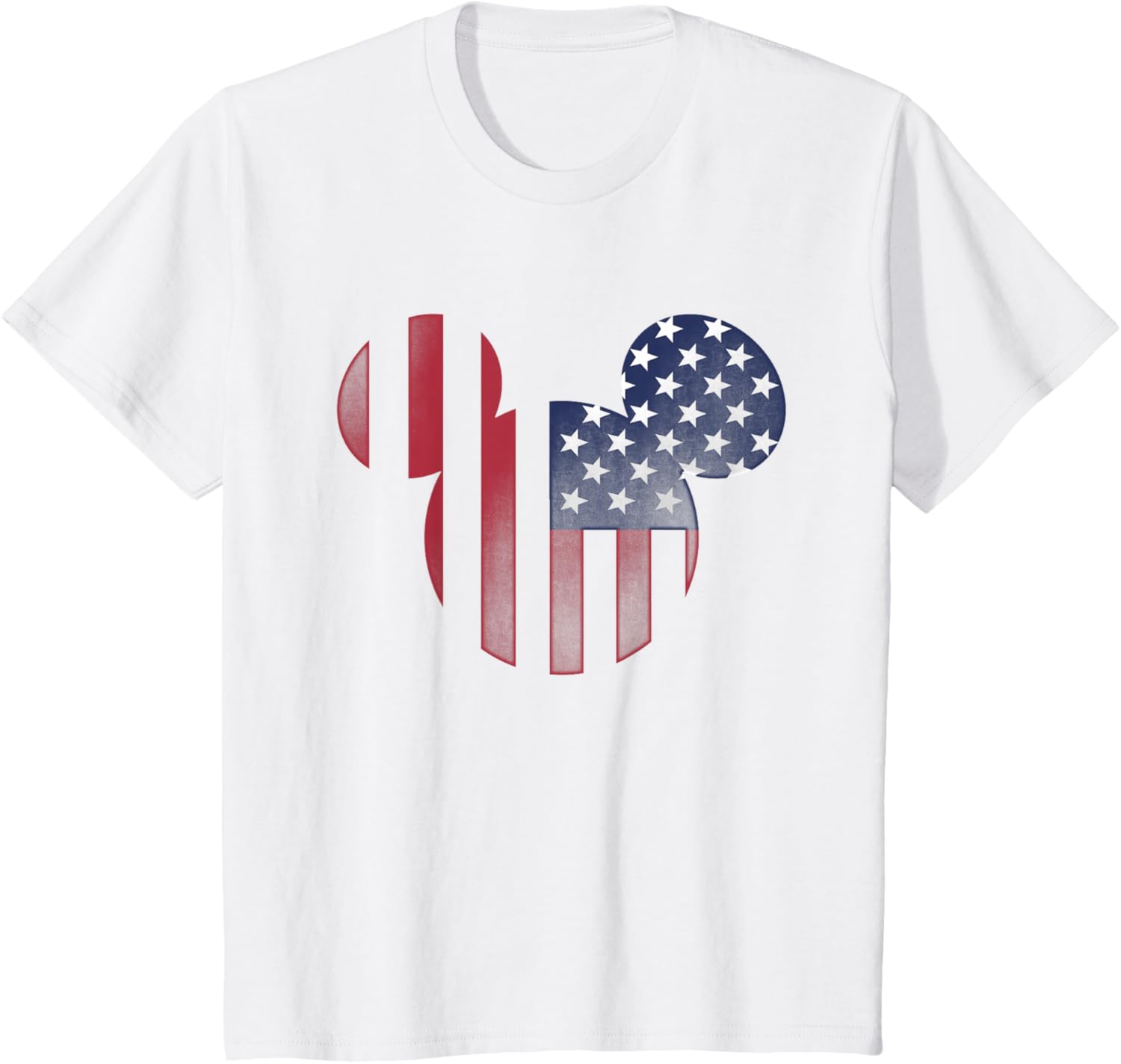 Hot Fashion Casual Disney Mickey Mouse Americana Ears Shape T-Shirt S-4XL Summer S