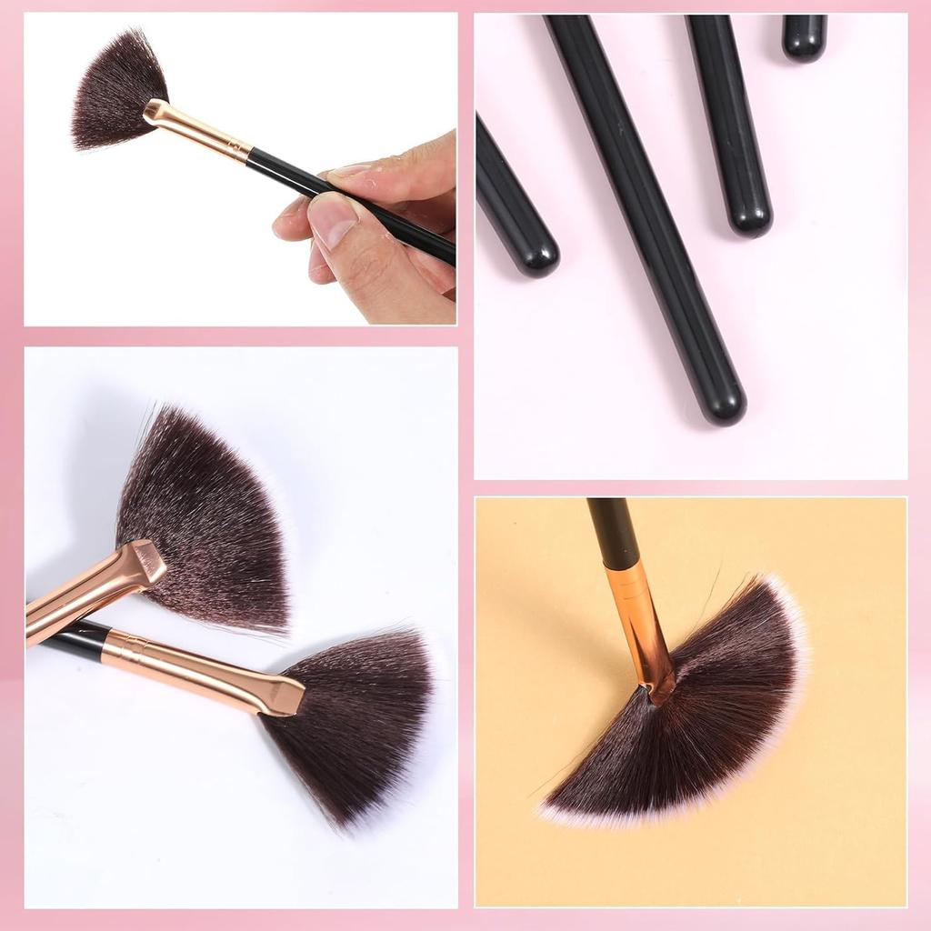 6 Pieces Facial Brushes Slim Soft Fan Brushes Esthetician Face Mask Applicator Fluffy Brush Makeup Applicators for Glycolic Peel Mask