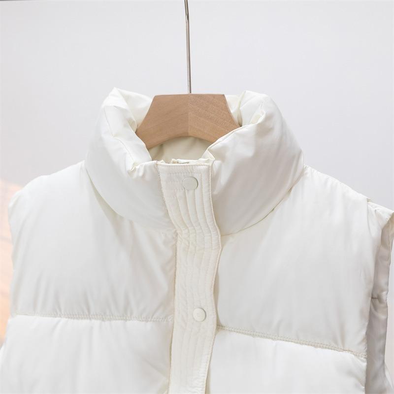 Down Cotton Vest for Women Short Small Fragrant Wind Sleeveless Cotton Vest Wearing Jacket Jacket Tide
