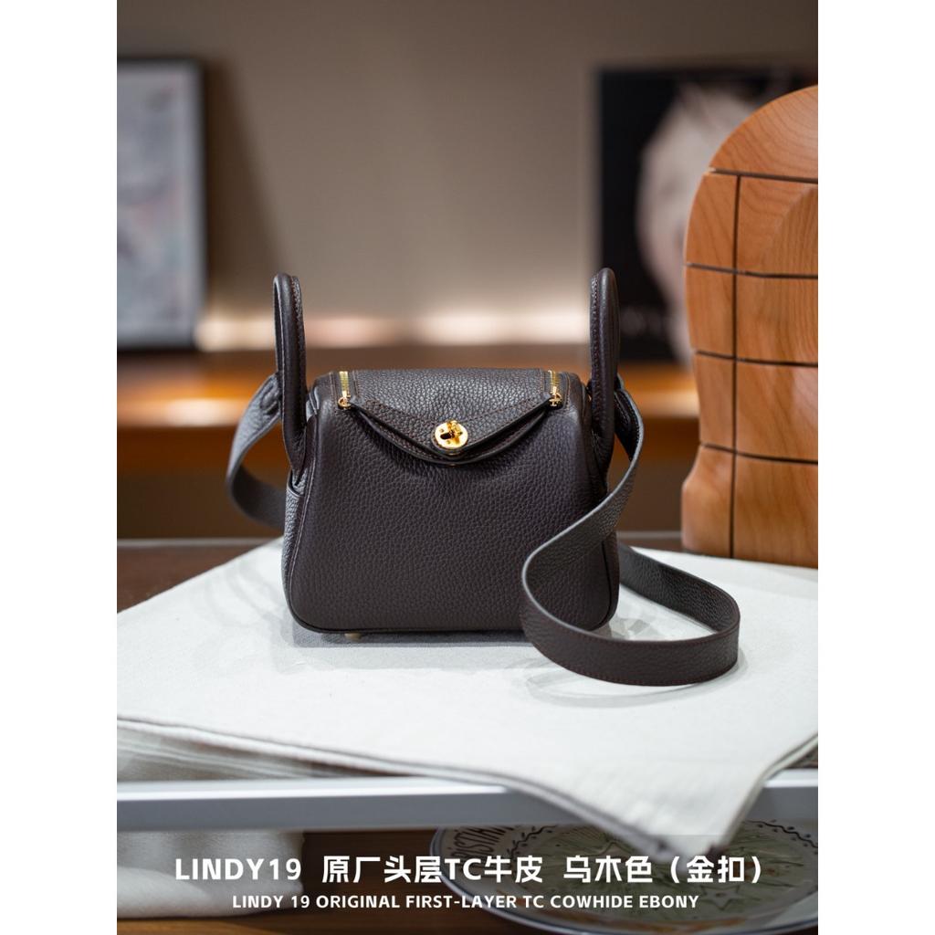 Kazilan Lindi 19cmTC Leder Arzttasche Hardware Handheld Umhängetasche Schultertasche Damen Tasche Trend