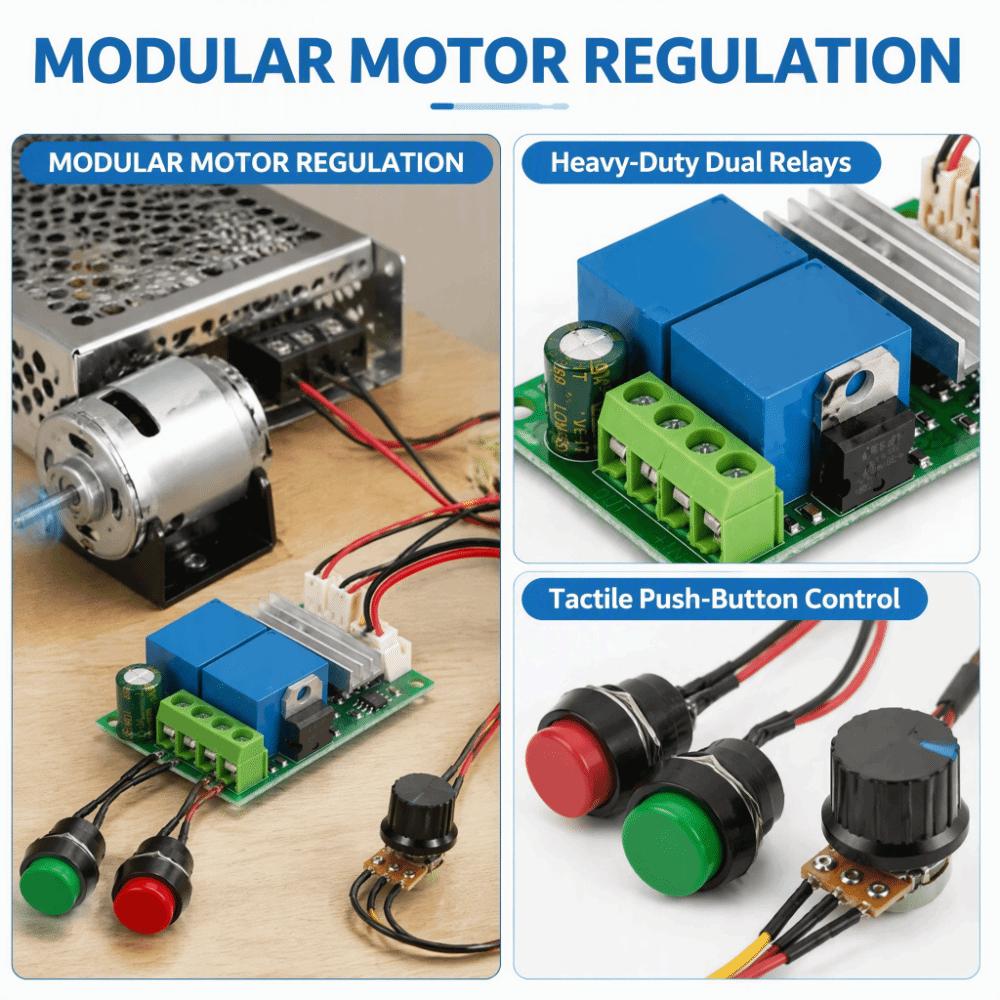 6V 12V 24V DC Motor Controller CW CCW Rotation Variable Speed Control For DC Motors