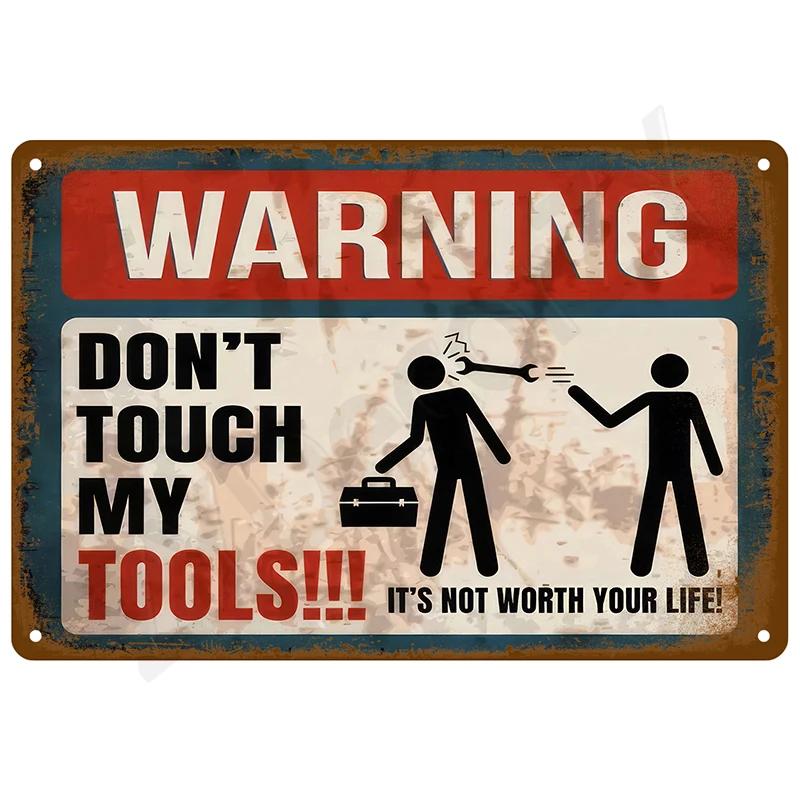 Retro Wall Art Mural Outdoor House Bathroom Home Room Decorations Decor Vintage Metal Signs Plates Tin Sign Posters Man Cave