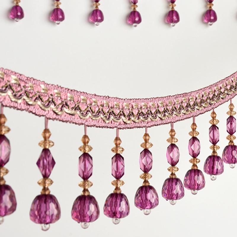 Lace Crystal Beads Accessories Tassels for Curtains European Decorative Hanging Table Edge Pendants in Stock