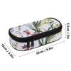 Pencil Pouch Smooth Zipper Large Storage Space 300D Polyester with Mesh Pocket Removable Divider and Pen Slots for Everyday Study