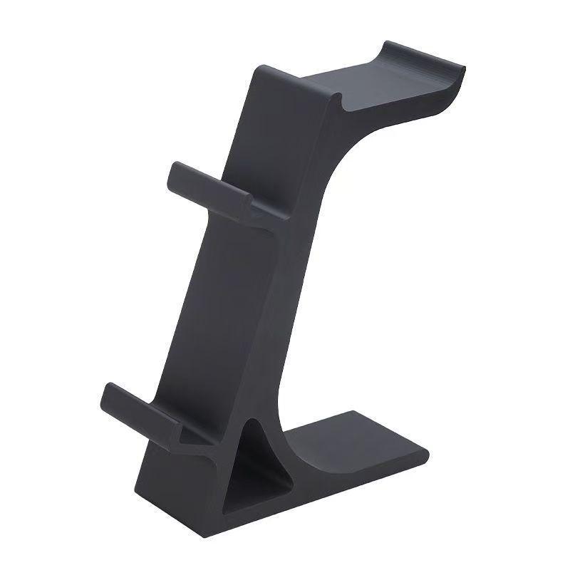 

3D Printed Multi functional Headphone Stand 2in1 Gamer Handle Hanger Gaming Headset Bracket Desktop Display Shelf Space Saving чорний