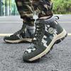 MCTIN Couples Cotton Shoes for Women Camouflage Winter Plush Warm High Tops Shoes Man's Non Slip Snow Boots