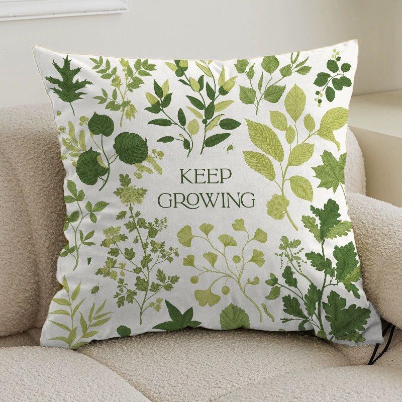 Small Fresh Pastoral Floral Pillow Cover Sofa Living Room Cushion Cover Bedside Square Pillowcase Removable and Washable