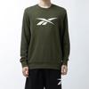 Reebok Logo Print Straight-Cut Crewneck Sweatshirt Unisex Sweatshirt Green GR8474