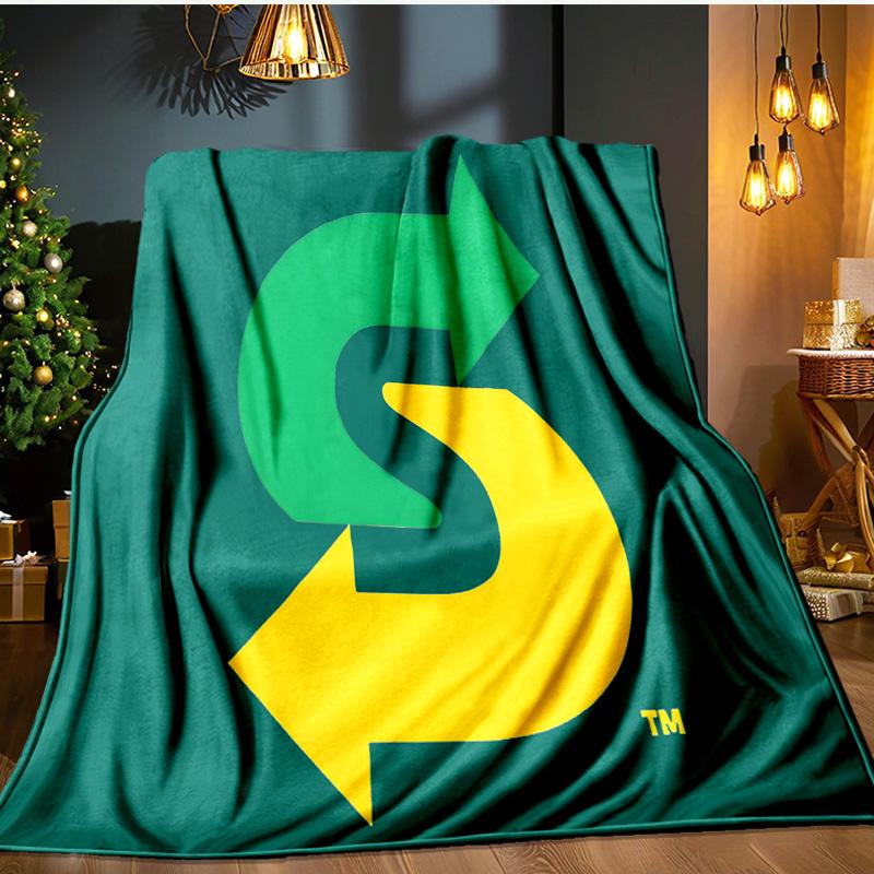 Subway Flannel Blanket, Use for Birthday/Holiday Gift, Soft Blanket for Sofa/Bed/Camping/Office/Tourism Use,All Seasons