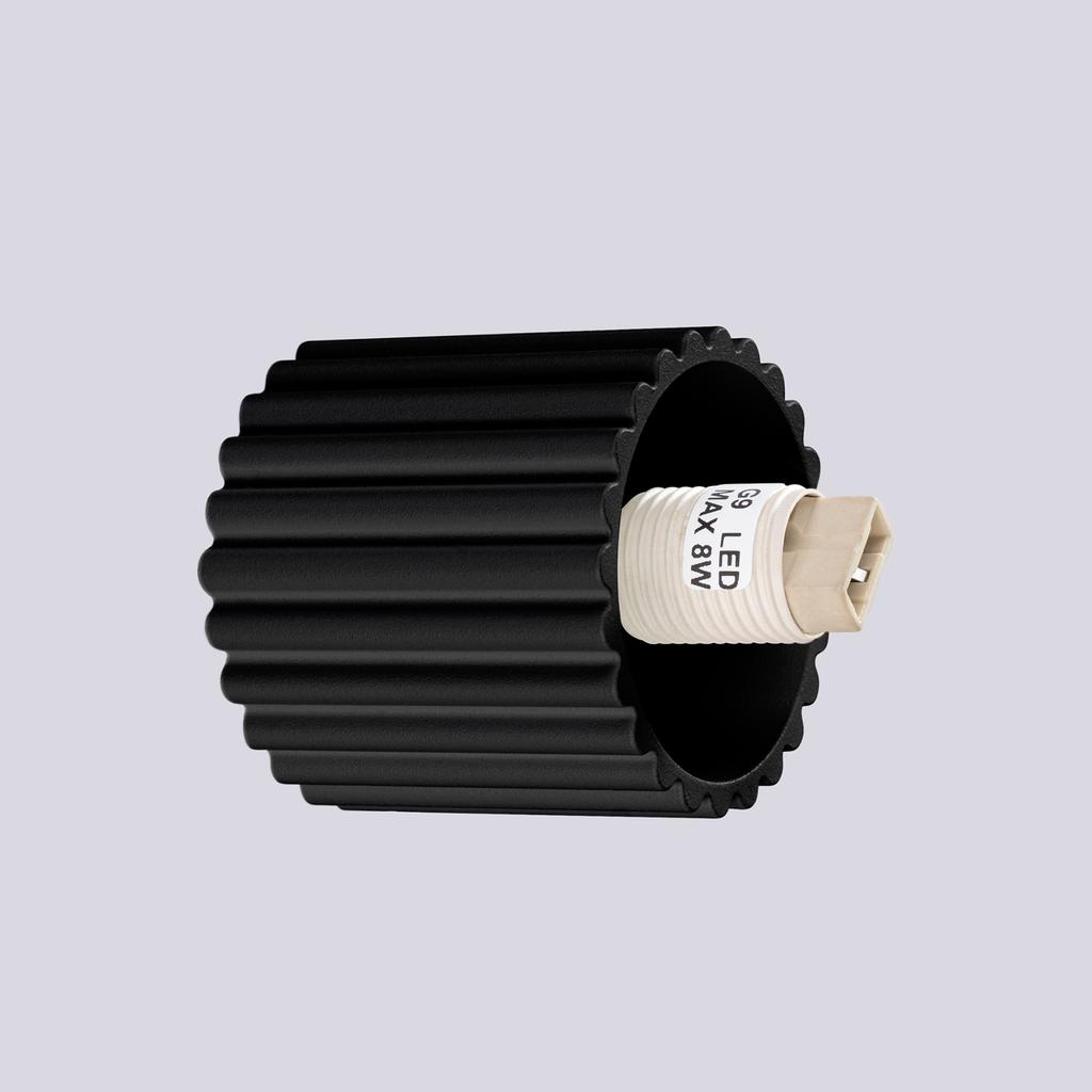Kinkiet Halo Ip44 1 G9 Czarny Alu Sollux Sl.1712