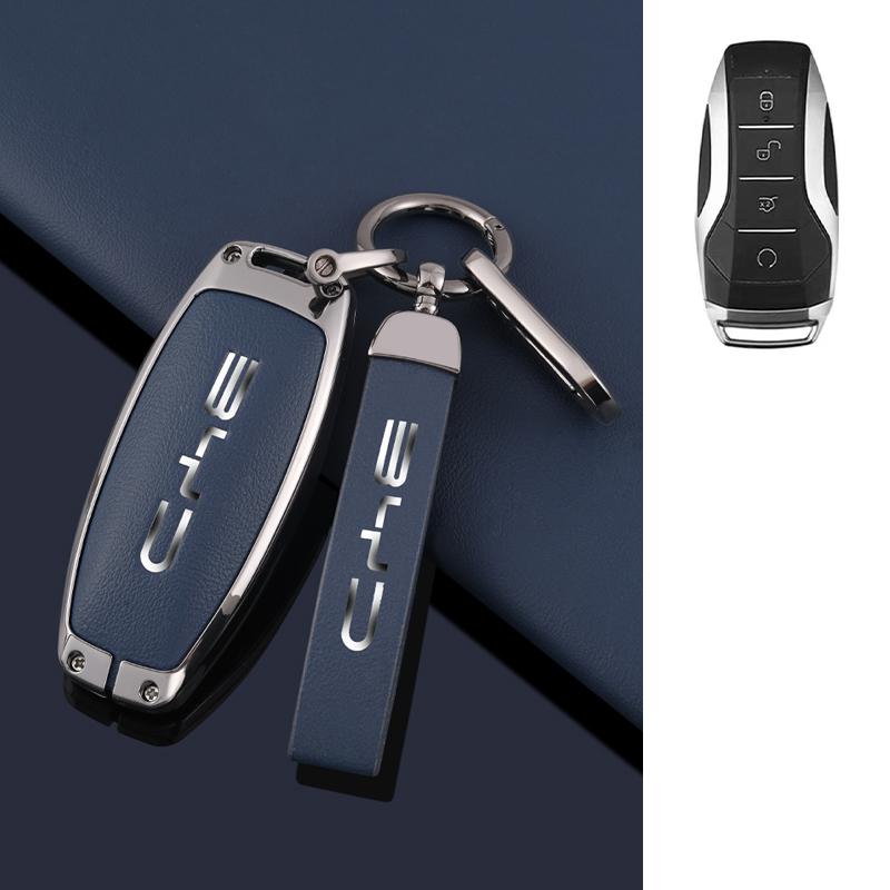 Car Key Case Cover Shell Fob for BYD Atto 3 Han EV Dolphin Lied Tang Dm Qin PLUS Song Pro MAX Yuan Zinc Alloy Protector Keychain