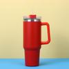 Large Capacity Insulated Stainless Steel Car Cup with Handle and Straw - Double Layer for Cold Retention (Ice Buster)