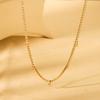 Hot Sale Delicate Tennis Chain Rhinestone Tassel Pendant Necklace Plated 18k Gold Stainless Steel Waterproof Diamond Chain Women