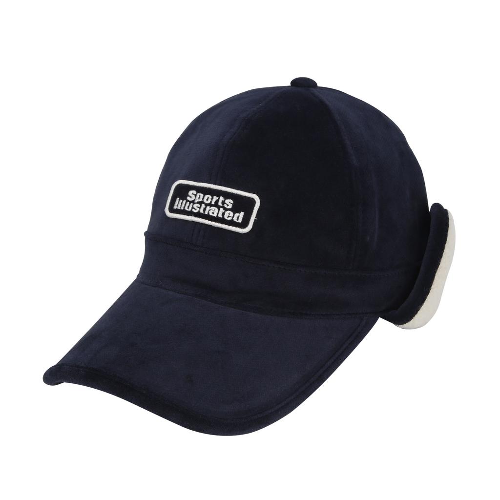 SPORTS ILLUSTRATED Velvet Earflap Hat (Black)