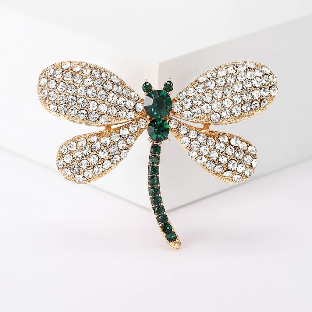 Vintage Rhinestone Dragonfly Brooches for Women Unisex Insect Pins Event Party New Gifts Backpack Decoration Clothes Accessories
