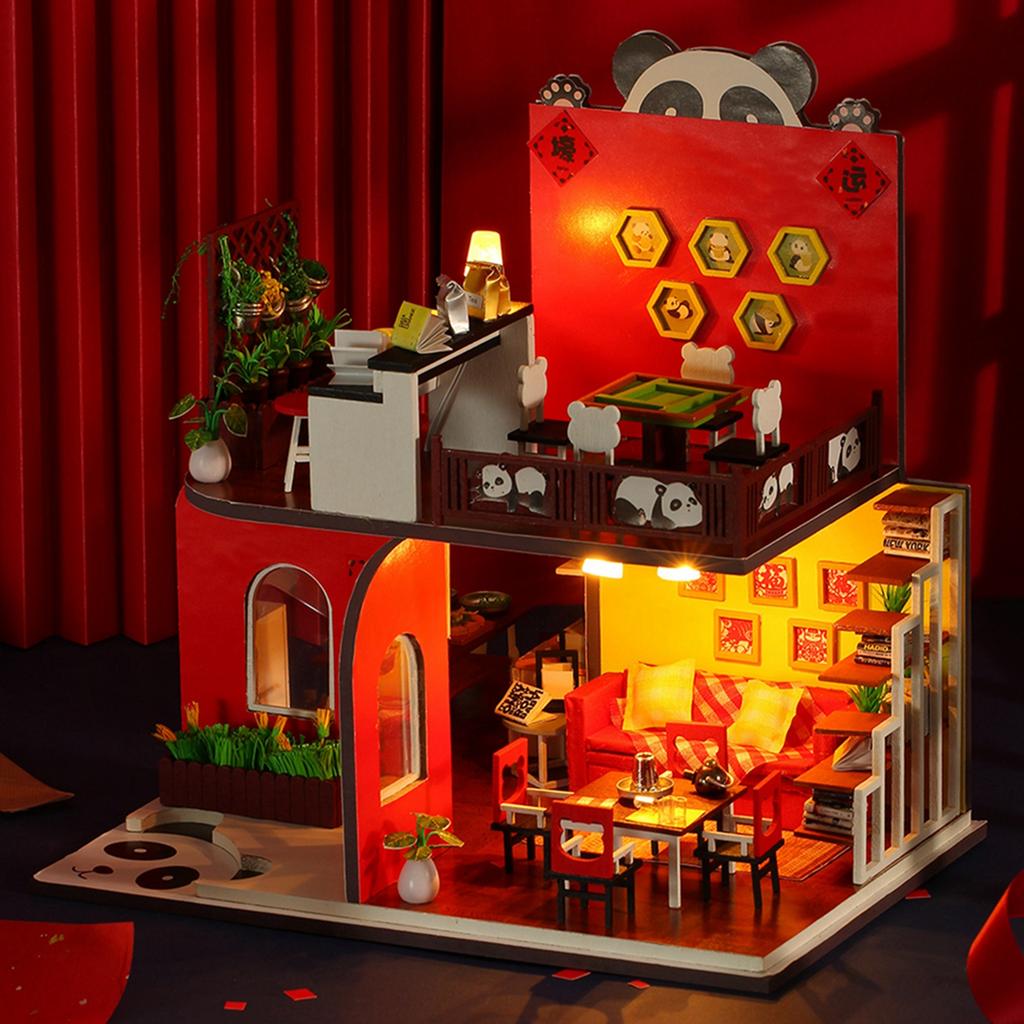 Mini Puppenhaus Modelle Bausatz Miniatur Puppenhaus Möbel Zubehör Spielzeug Geburtstagsgeschenk