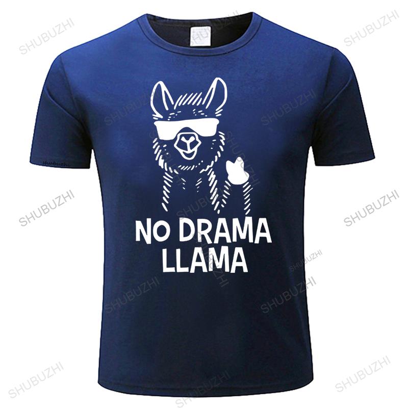 No Drama Llama Funny Unisexs TShirt Harajuku Tee Shirt Fashion TeeShirt Unisex Cotton Brand Short Sleeve Male Round Neck Teeshirts