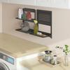 Étagère de rangement pliable à 2 niveaux en fer noir pour table, étagère de rangement, étagère de rangement murale, cuisine