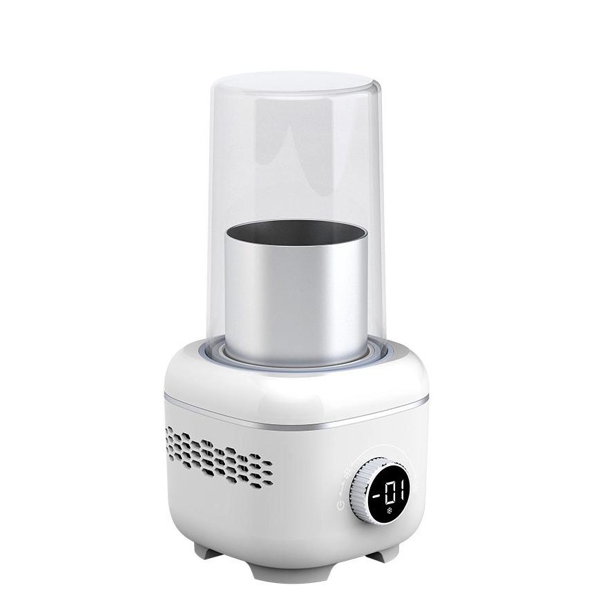 

2 в 1 Электрический Охлаждающий Нагревающий Чашка Напиток Кофе Кружка Подогреватель Мини Умный Холодильник Для Молочных Напитков Термос Чашка 12 В AU белый