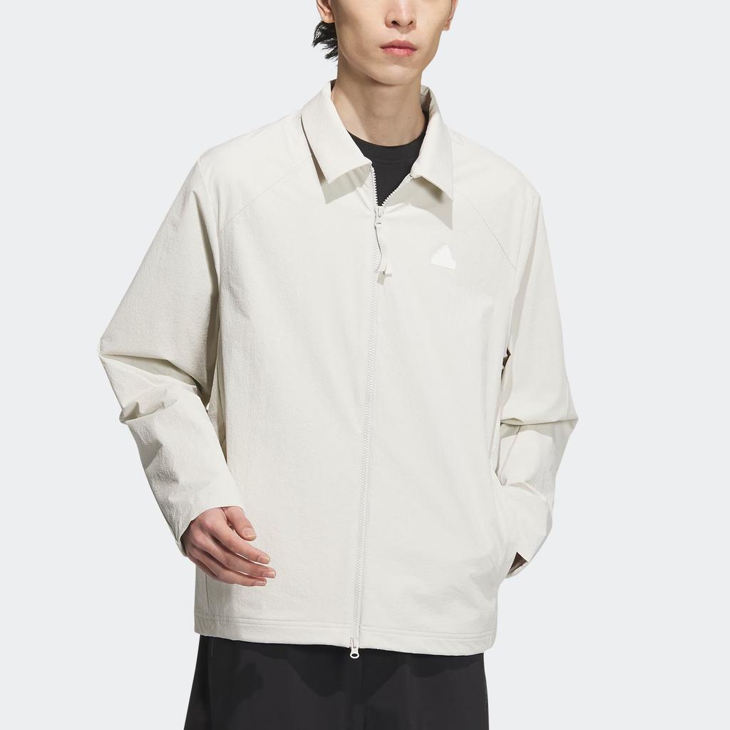 Adidas Fustl Jacket 11 Logo Sports Casual Polo Jacket Men Jacket Talc JE3889