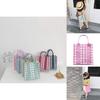 Trendy Children's Shoulder Bag Versatile Plaid Canvas Crossbody Bag For Kids
