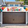 Happy Retirement Banner Decorative Party Balloons Celebration Banner for Retirement Party Event Celebration Indoor Use