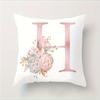 Abc Letter Floral Alphabet Decorative Pillow Cover Indoor Outdoor Party Farmhouse Home Decor Peach Skin Monogram Aesthetic Art