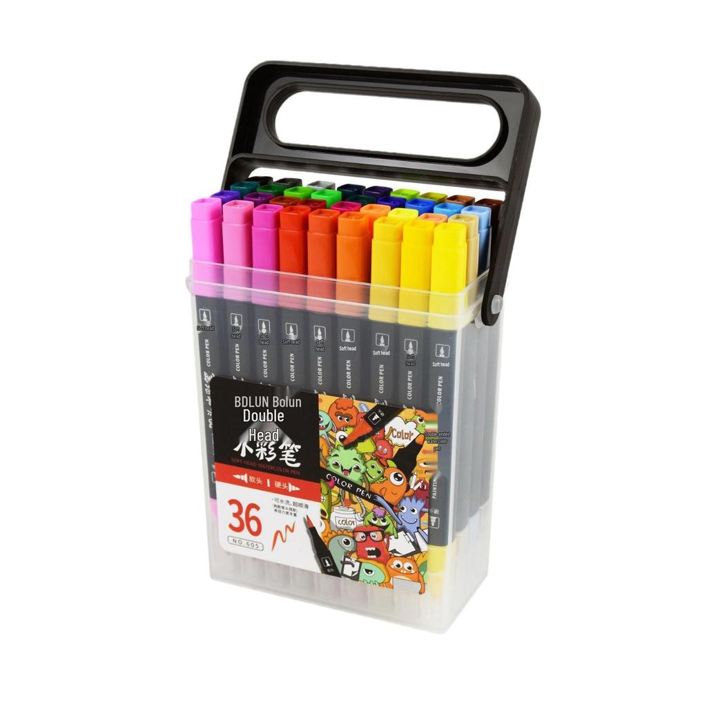 Double-Headed Soft Watercolor Pen Set for Student Art & Children's Graffiti