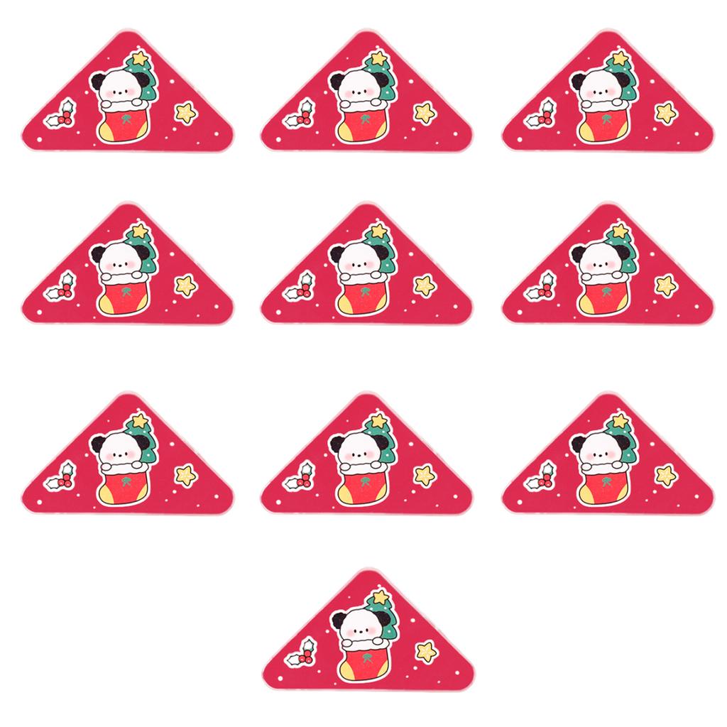 10Pcs Christmas Corner Paper Clips Triangular File Corner Clip Document Clips Triangular Paper Corner Clip for Students