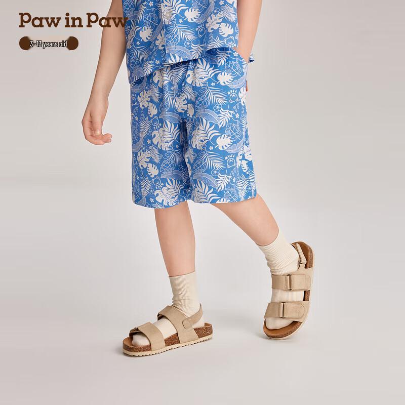 PawinPaw Boys  Cartoon Bear All-Over Print Summer Shorts 140