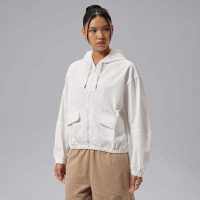 Jordan Jackets Women s White Hooded Non Detachable Moderate Other L
