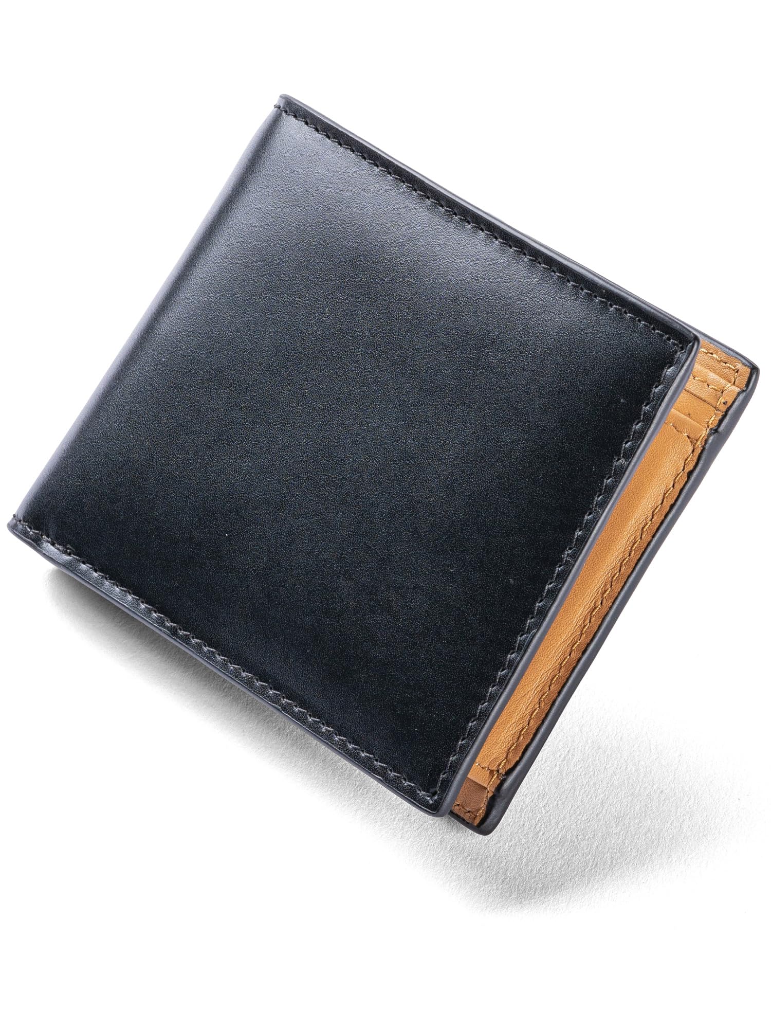 

Bifold Wallet Genuine Leather Black [Uneven] Men s чорний