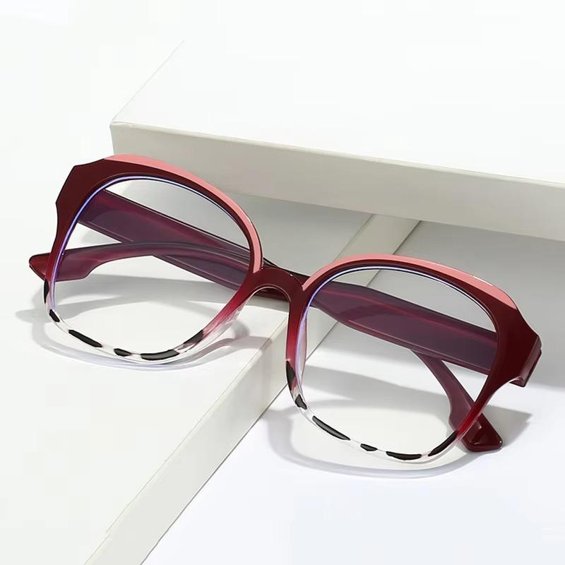 Fashion Large Frame Square Anti Blue Light Glasses Men Women Europe and America Piece Together Color Eyeglasses